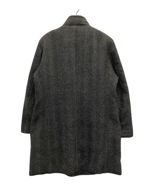 MOORER（ムーレー）MOORER (ムーレー) カシミヤ混ウール スタンドカラーダウンコート グレー サイズ:50の古着・服飾アイテム