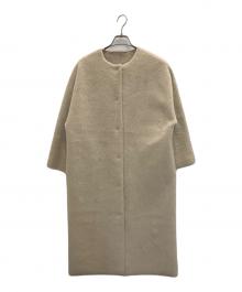 HER LIP TO（ハーリップトゥ）の古着「フェイクファーリバーシブルコート」｜アイボリー