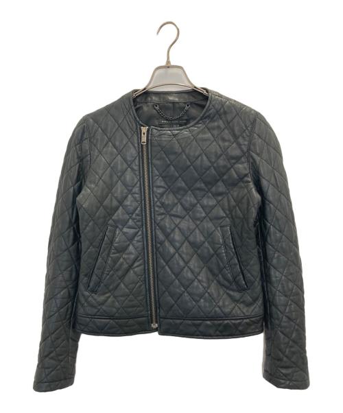 Marc by Marc Jacobs（マークバイマークジェイコブス）Marc by Marc Jacobs (マークバイマークジェイコブス) キルトレザーシングルライダースジャケット ブラック サイズ:Ⅼの古着・服飾アイテム