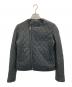Marc by Marc Jacobs（マークバイマークジェイコブス）の古着「キルトレザーシングルライダースジャケット」｜ブラック