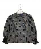 M'S GRACYエムズグレイシー）の古着「デイジーフロッキーブラウス」｜ブラック