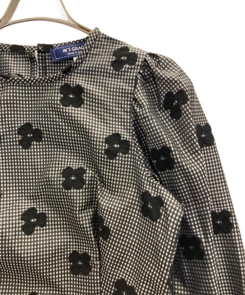 M'S GRACY（エムズグレイシー）M'S GRACY (エムズグレイシー) デイジーフロッキーブラウス ブラック サイズ:38の古着・服飾アイテム