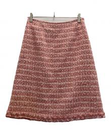 M'S GRACY（エムズグレイシー）の古着「ツイードスカート」｜ピンク