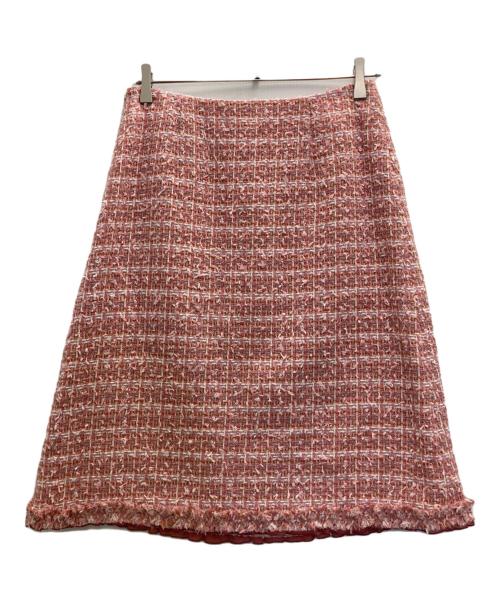 M'S GRACY（エムズグレイシー）M'S GRACY (エムズグレイシー) ツイードスカート ピンク サイズ:40の古着・服飾アイテム