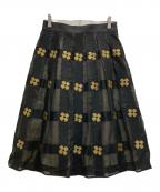 M'S GRACYエムズグレイシー）の古着「デイジー配列スカート」｜ブラック