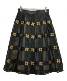 M'S GRACY（エムズグレイシー）の古着「デイジー配列スカート」｜ブラック