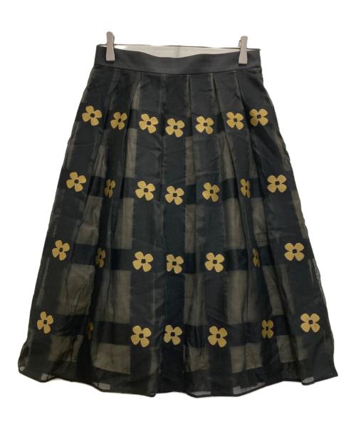 M'S GRACY（エムズグレイシー）M'S GRACY (エムズグレイシー) デイジー配列スカート ブラック サイズ:38の古着・服飾アイテム