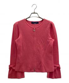 M'S GRACY（エムズグレイシー）の古着「ジップカーディガン」｜ピンク