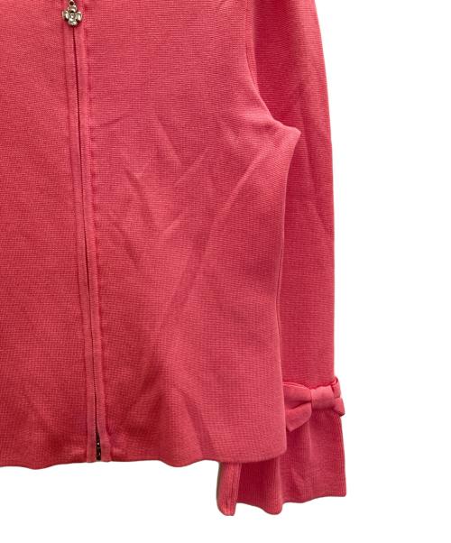 M'S GRACY（エムズグレイシー）M'S GRACY (エムズグレイシー) ジップカーディガン ピンク サイズ:38の古着・服飾アイテム