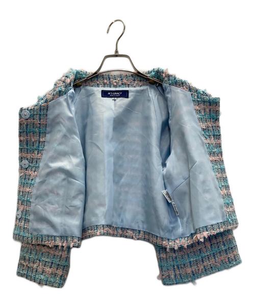 M'S GRACY（エムズグレイシー）M'S GRACY (エムズグレイシー) ツイードジャケット マルチカラー サイズ:38の古着・服飾アイテム