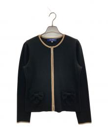 M'S GRACY（エムズグレイシー）の古着「ジップカーディガン」｜ブラック