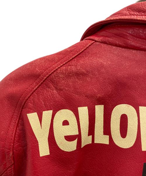 YELLOW CORN（イエローコーン）YELLOW CORN (イエローコーン) レザーライダースジャケット レッド サイズ:Ⅿの古着・服飾アイテム