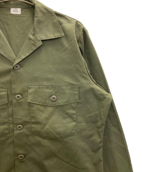 US ARMY（ユーエスアーミー）US ARMY (ユーエスアーミー) 80s UTILITY SHIRTS オリーブ サイズ:16 1/2の古着・服飾アイテム