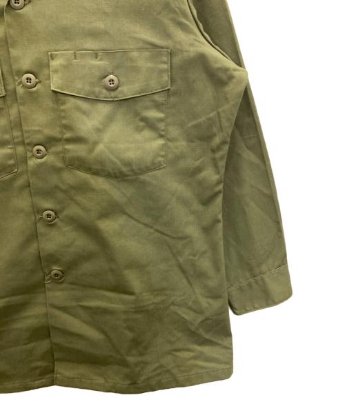 US ARMY（ユーエスアーミー）US ARMY (ユーエスアーミー) 80s UTILITY SHIRTS オリーブ サイズ:16 1/2の古着・服飾アイテム