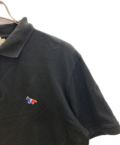 maison kitsune（メゾンキツネ）MAISON KITSUNE (メゾンキツネ) トリコフォックスポロシャツ ブラック サイズ:SIZE Lの古着・服飾アイテム