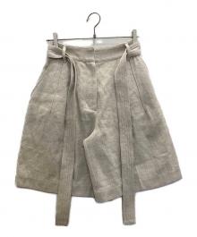CLANE（クラネ）の古着「STITCH BELT HALF PANTS」｜ベージュ