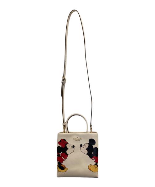 Kate Spade（ケイトスペード）Kate Spade (ケイトスペード) ミッキー＆ミニー2WAYショルダーバッグ アイボリーの古着・服飾アイテム