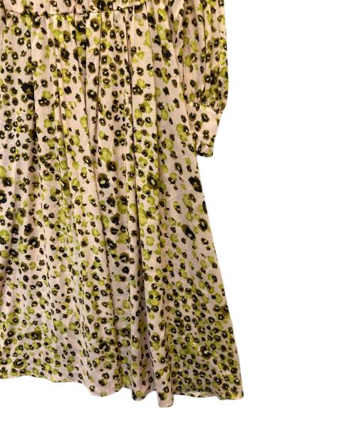 ANAYI（アナイ）ANAYI (アナイ) レオパードプリントスタンドフリルワンピース グリーン サイズ:38の古着・服飾アイテム