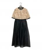 Kaeneカエン）の古着「エンブロイダリーミックスドレス」｜ブラック