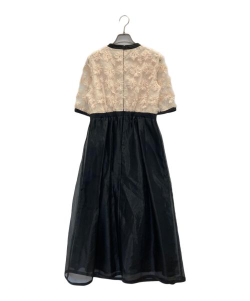 Kaene（カエン）Kaene (カエン) エンブロイダリーミックスドレス ブラック サイズ:Ⅿの古着・服飾アイテム