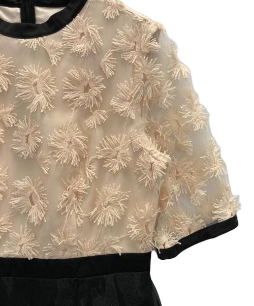 Kaene（カエン）Kaene (カエン) エンブロイダリーミックスドレス ブラック サイズ:Ⅿの古着・服飾アイテム