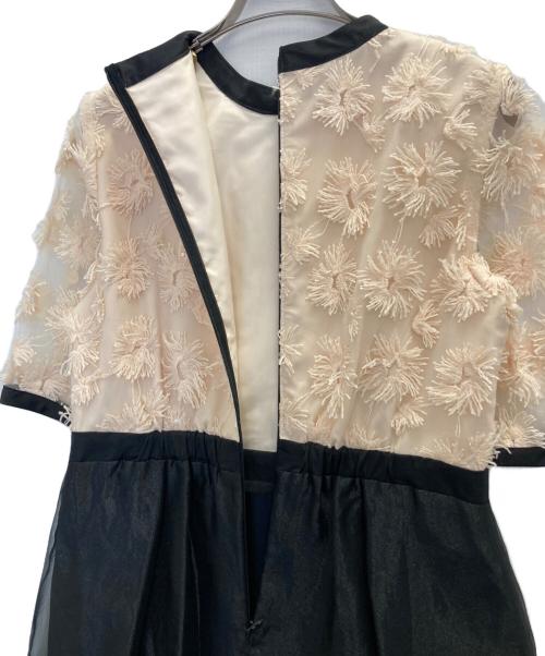 Kaene（カエン）Kaene (カエン) エンブロイダリーミックスドレス ブラック サイズ:Ⅿの古着・服飾アイテム