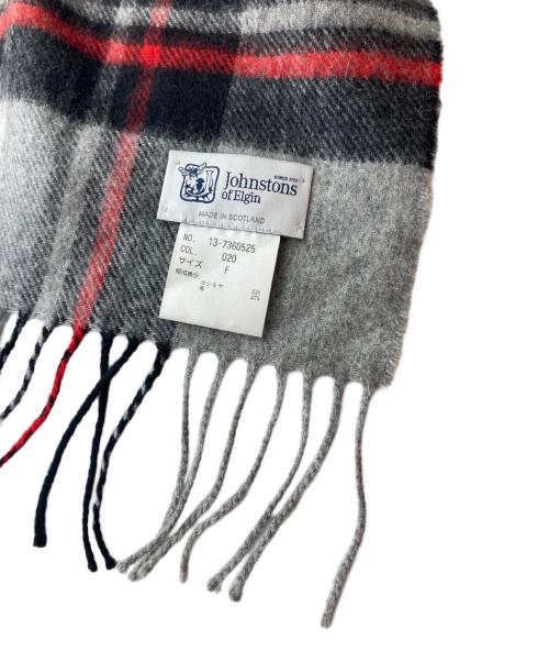 JOHNSTONS OF ELGIN（ジョンストンズオブエルガン）JOHNSTONS OF ELGIN (ジョンストンズオブエルガン) カシミア ウール 大判ストール グレーの古着・服飾アイテム