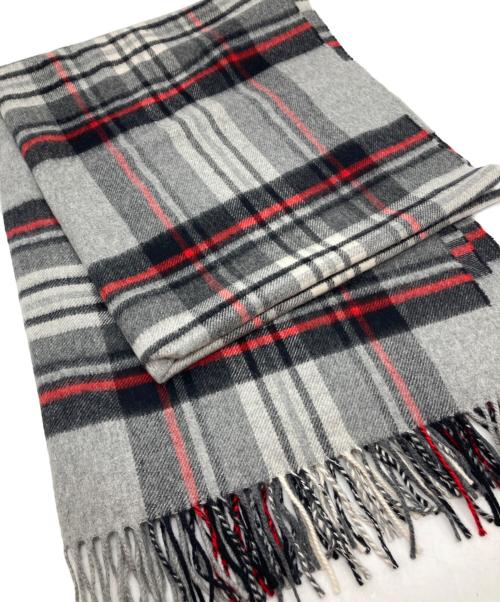 JOHNSTONS OF ELGIN（ジョンストンズオブエルガン）JOHNSTONS OF ELGIN (ジョンストンズオブエルガン) カシミア ウール 大判ストール グレーの古着・服飾アイテム