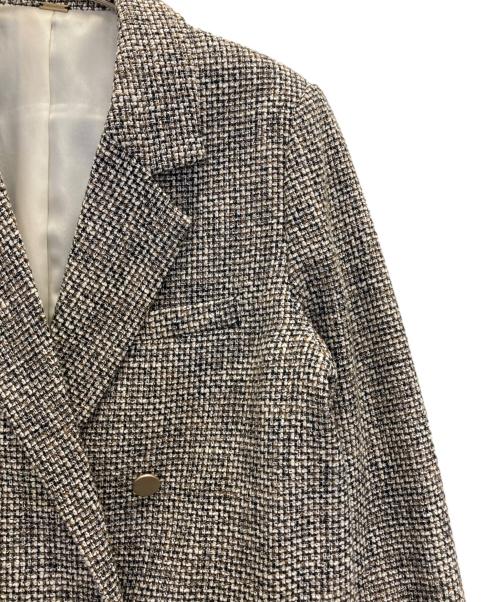 Mila Owen（ミラオーウェン）Mila Owen (ミラオーウェン) 金釦ダブルブレザー ツイードジャケットの古着・服飾アイテム
