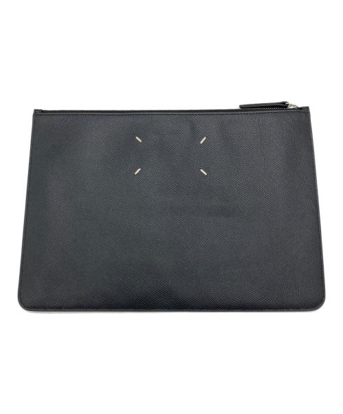 Maison Margiela（メゾンマルジェラ）Maison Margiela (メゾンマルジェラ) カーフレザークラッチバッグ ブラックの古着・服飾アイテム