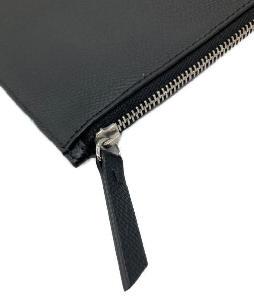 Maison Margiela（メゾンマルジェラ）Maison Margiela (メゾンマルジェラ) カーフレザークラッチバッグ ブラックの古着・服飾アイテム