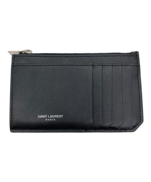 Saint Laurent Paris（サンローランパリ）Saint Laurent Paris (サンローランパリ) フラグメントレザーカードケース ブラックの古着・服飾アイテム