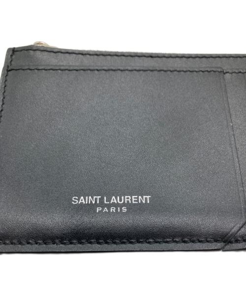 Saint Laurent Paris（サンローランパリ）Saint Laurent Paris (サンローランパリ) フラグメントレザーカードケース ブラックの古着・服飾アイテム