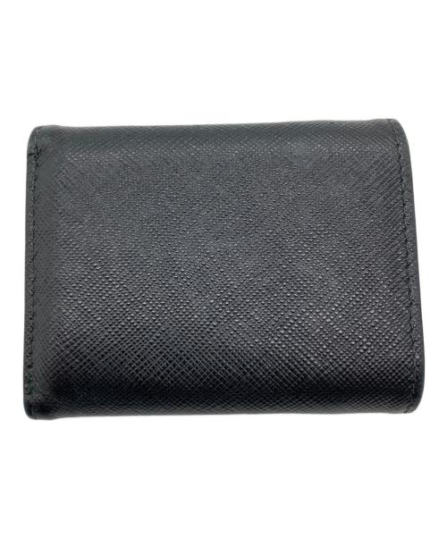 PRADA（プラダ）PRADA (プラダ) サフィアーノ三角ロゴ3つ折り財布 ブラックの古着・服飾アイテム