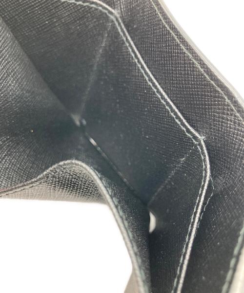 PRADA（プラダ）PRADA (プラダ) サフィアーノ三角ロゴ3つ折り財布 ブラックの古着・服飾アイテム