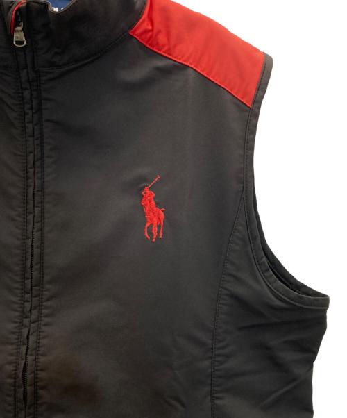 POLO GOLF（ポロ ゴルフ）POLO GOLF (ポロ ゴルフ) ダブルジップナイロンベスト ブラック サイズ:Ⅼの古着・服飾アイテム