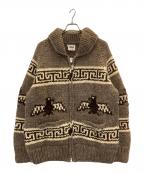 TUAKトゥアック）の古着「カウチンニットカーディガン」｜ブラウン