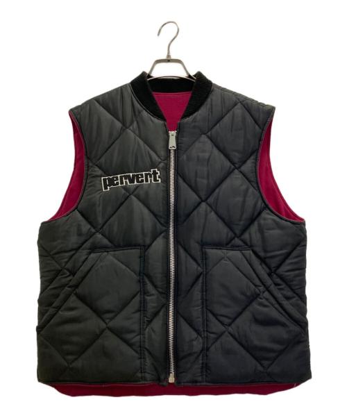 RUBIN BROTHERS（ルービン・ブラザーズ）RUBIN BROTHERS (ルービン・ブラザーズ) 70s リバーシブルキルティングベスト ブラック サイズ:Ⅼの古着・服飾アイテム