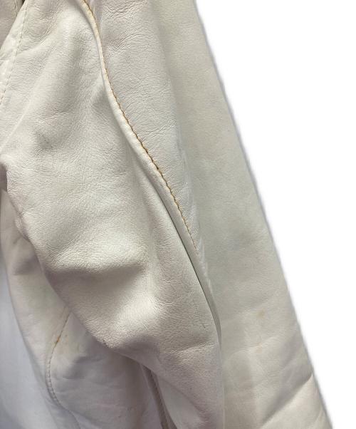 Schott（ショット）Schott (ショット) ボアライナー付シングルレザーライダースジャケット ホワイト サイズ:40の古着・服飾アイテム