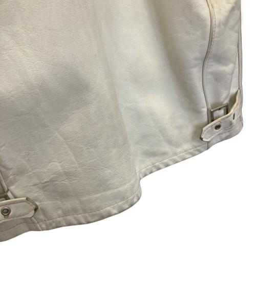 Schott（ショット）Schott (ショット) ボアライナー付シングルレザーライダースジャケット ホワイト サイズ:40の古着・服飾アイテム