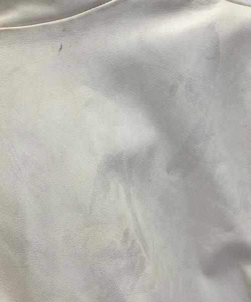 Schott（ショット）Schott (ショット) ボアライナー付シングルレザーライダースジャケット ホワイト サイズ:40の古着・服飾アイテム