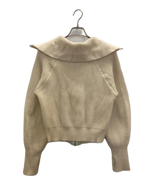 TODAYFUL（トゥデイフル）TODAYFUL (トゥデイフル) Washedwool Zip Knit アイボリー サイズ:SIZE Freeの古着・服飾アイテム