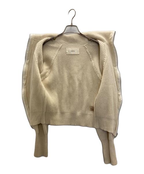 TODAYFUL（トゥデイフル）TODAYFUL (トゥデイフル) Washedwool Zip Knit アイボリー サイズ:SIZE Freeの古着・服飾アイテム