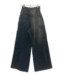 LOADINGROOM（ローディングルーム）の古着「DOUBLE WAIST SWEATPANTS（ダブルウエストスウェットパンツ）」｜WASHED BLACK