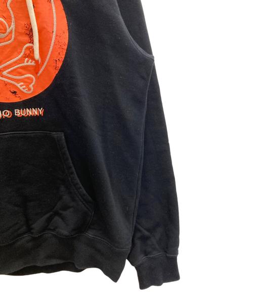 Psycho Bunny（サイコ バニー）Psycho Bunny (サイコ バニー) エイジング加工プリントフーディー ブラック サイズ:Ⅼの古着・服飾アイテム