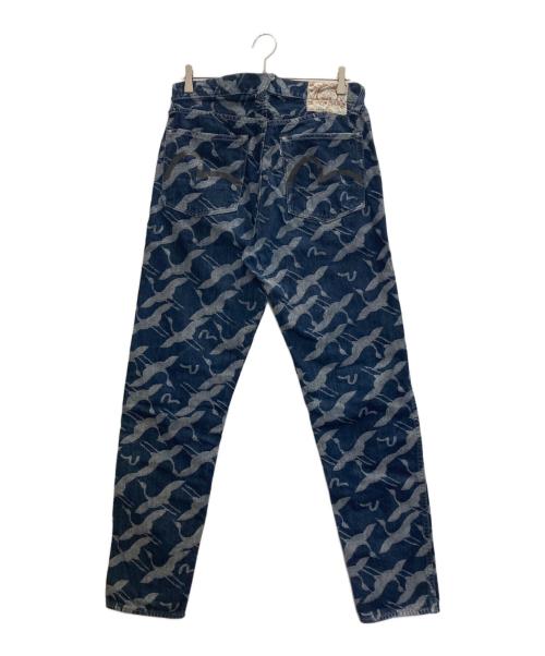 EVISU（エヴィス）EVISU (エヴィス) 鶴迷彩デニムパンツ インディゴ サイズ: 86cm (W34)の古着・服飾アイテム