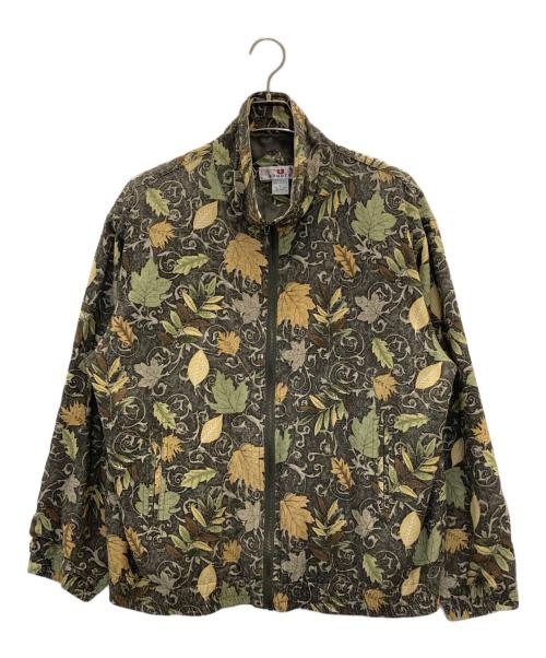 stunt sports（スタントスポーツ）stunt sports (スタントスポーツ) リーフシルクジャケット グリーン サイズ:Lの古着・服飾アイテム