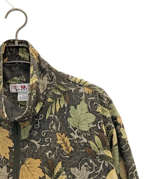 stunt sports（スタントスポーツ）stunt sports (スタントスポーツ) リーフシルクジャケット グリーン サイズ:Lの古着・服飾アイテム