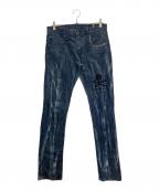 Roen×SEMANTIC DESIGNロエン×セマンティックデザイン）の古着「スタッズスカルデニムパンツ」｜インディゴ