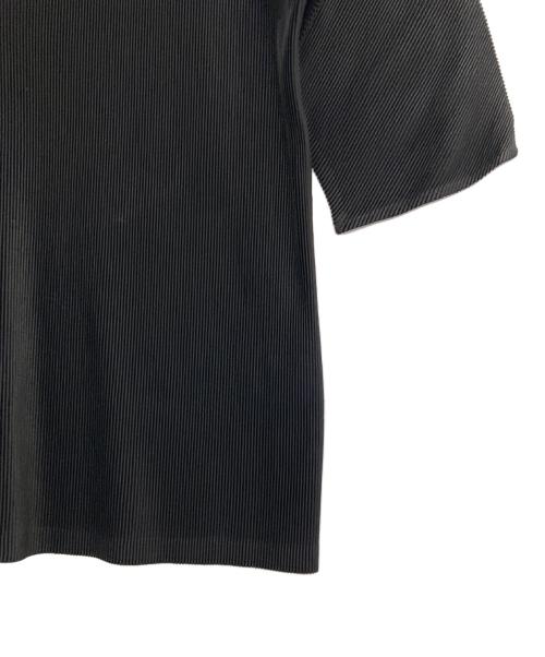 PLEATS PLEASE（プリーツプリーズ）PLEATS PLEASE (プリーツプリーズ) プリーツVネックカットソー ブラック サイズ:34の古着・服飾アイテム